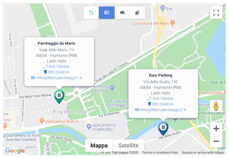 Mappa contatti strutture Mappa contatti strutture